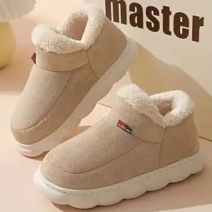 Plush Lined Platform Slippers