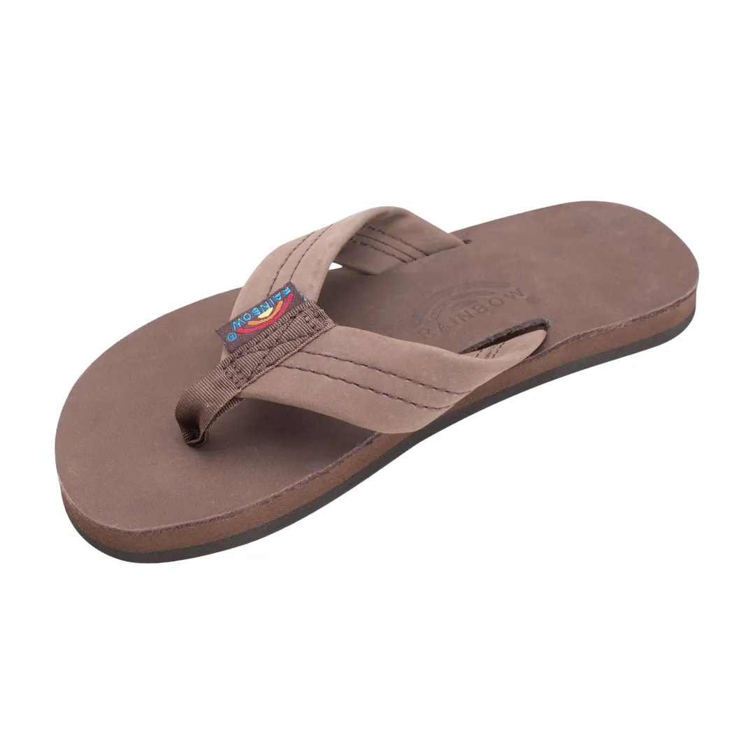 RAINBOW 101LTS00K/EXPR PREMIER LEATHER YTH'S (Medium) Expresso Leather Narrow Strap Sandals