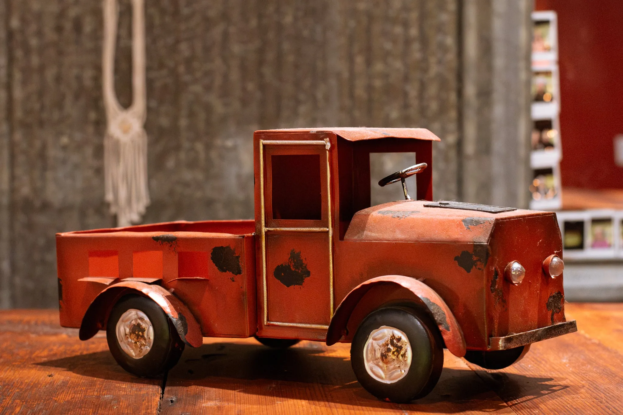 Red Truck Solar Light Planter