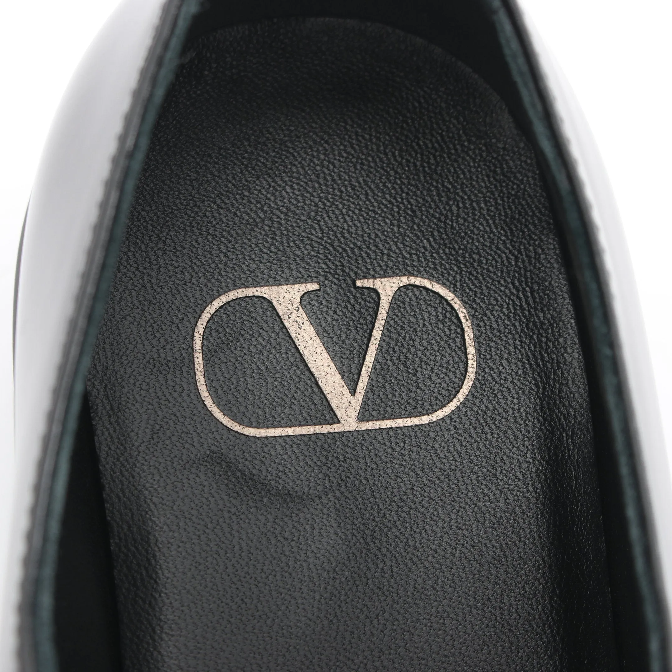 Rockstud Loafers Leather Black Platform
