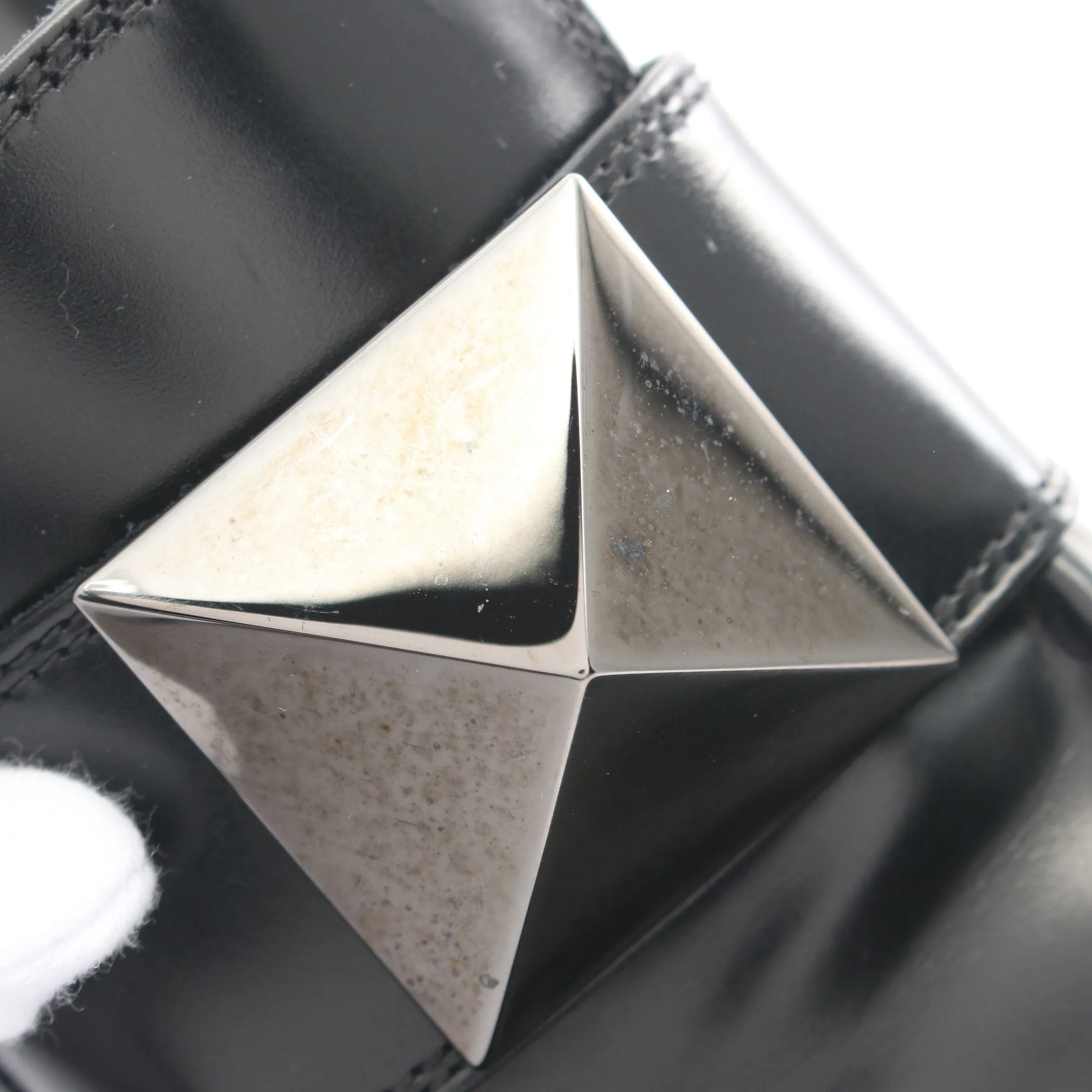 Rockstud Loafers Leather Black Platform