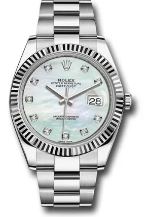 Rolex Steel 18k WG Datejust 41mm #126334 wmdo