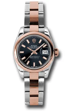Rolex Steel and 18k RG Datejust -26mm #179161 bkso