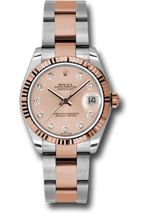 Rolex Steel and 18k RG Datejust - 31mm - Mid-Size #178271 pchdo