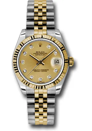 Rolex Steel and 18k YG Datejust - 31mm - Mid-Size #178273 chdj