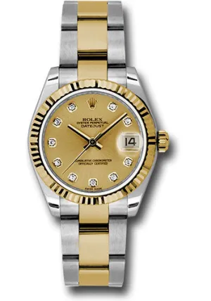 Rolex Steel and 18k YG Datejust - 31mm - Mid-Size #178273 chdo