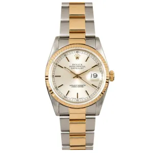 Rolex Steel and Gold Datejust #16233 Silver Dial