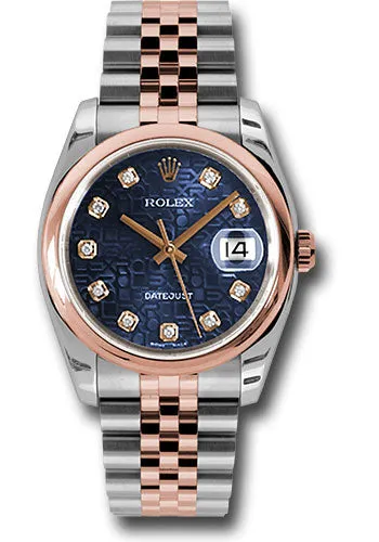 Rolex Steel and Rose Gold Datejust-36mm #116201