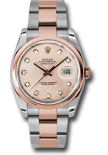 Rolex Steel and Rose Gold Datejust-36mm #116201