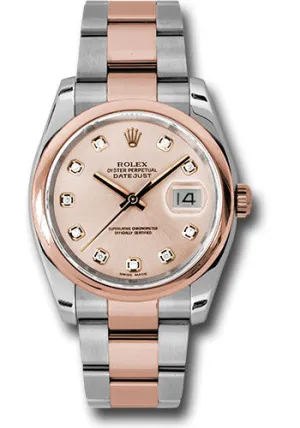 Rolex Steel and Rose Gold Datejust-36mm #116201