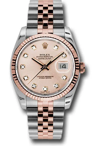 Rolex Steel and Rose Gold Datejust-36mm #116231