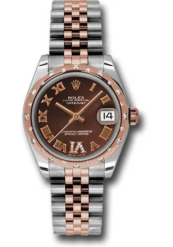 Rolex Steel, RG, & Diamond Datejust - 31mm - Mid-Size #178341 chodrj