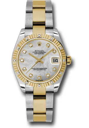 Rolex Steel, YG, & Diamond Datejust - 31mm - Mid-Size #178313 mdo