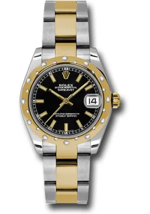 Rolex Steel, YG, & Diamond Datejust - 31mm - Mid-Size #178343 bkio
