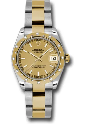 Rolex Steel, YG, & Diamond Datejust - 31mm - Mid-Size #178343 chio