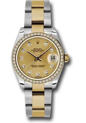 Rolex Steel, YG, & Diamond Datejust - 31mm - Mid-Size #178383 chdo