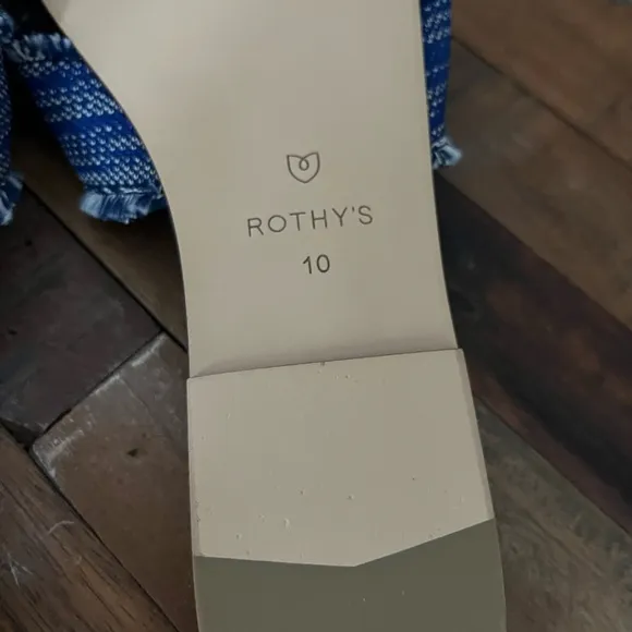Rothy’s The Knot Frayed Sandals in Indigo