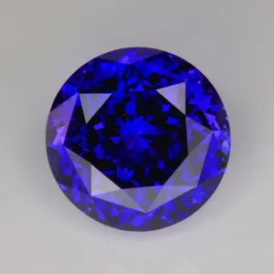 Round Brilliant Cut Tanzanite w/ Red Flash 29.58 Carats