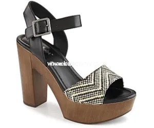 SALE!! SHOES {LimeLight} Beige/Black Chevron Print