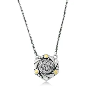 Samuel B. Sterling Silver and 18K Yellow Gold White Topaz Pendant (98580)