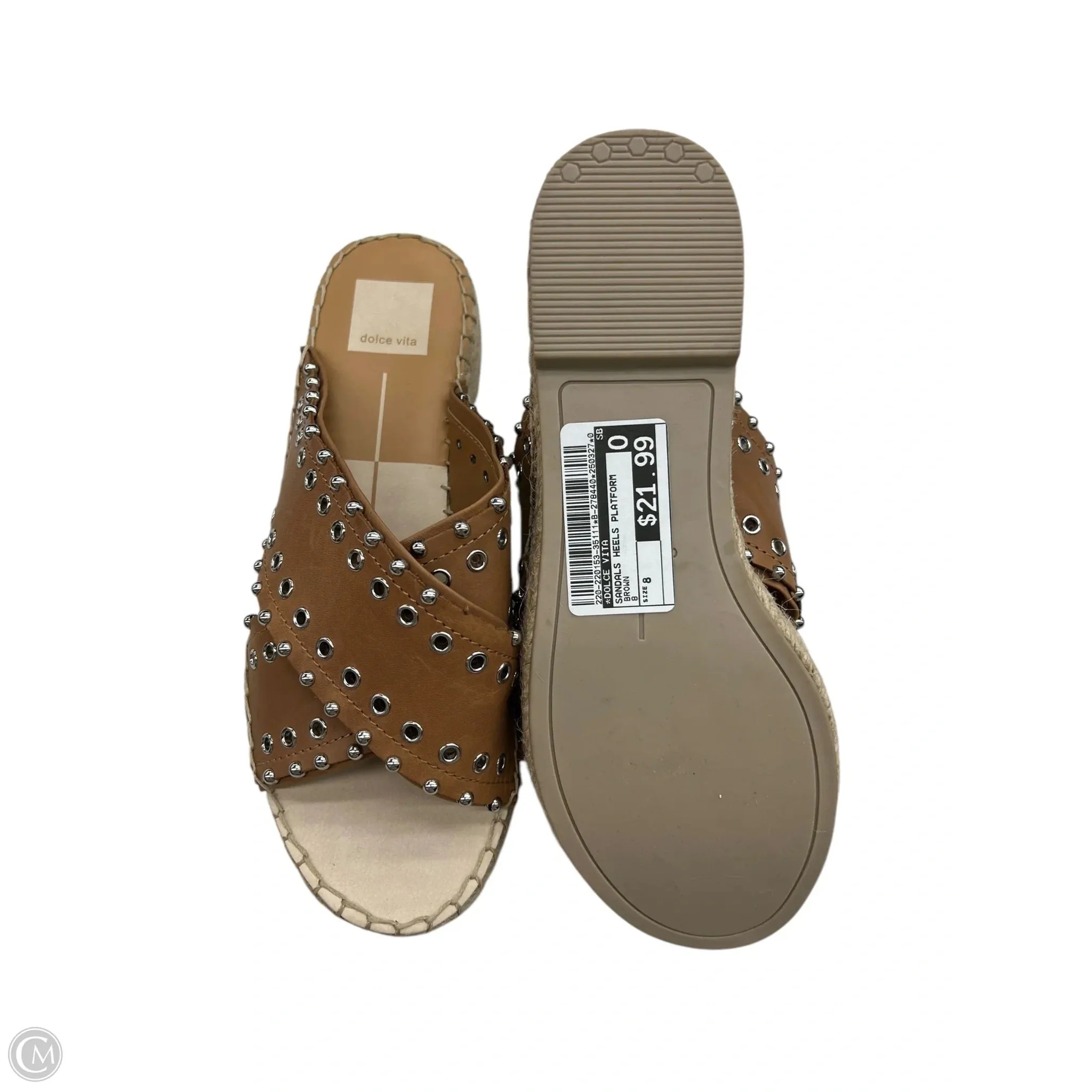 Sandals Heels Platform By Dolce Vita In Brown, Size: 8