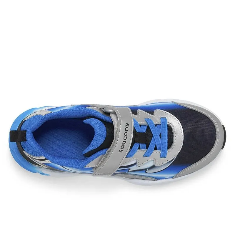 Saucony - Big Kid's Flash A/C 3.0 Sneaker - Black/Blue/Chrome