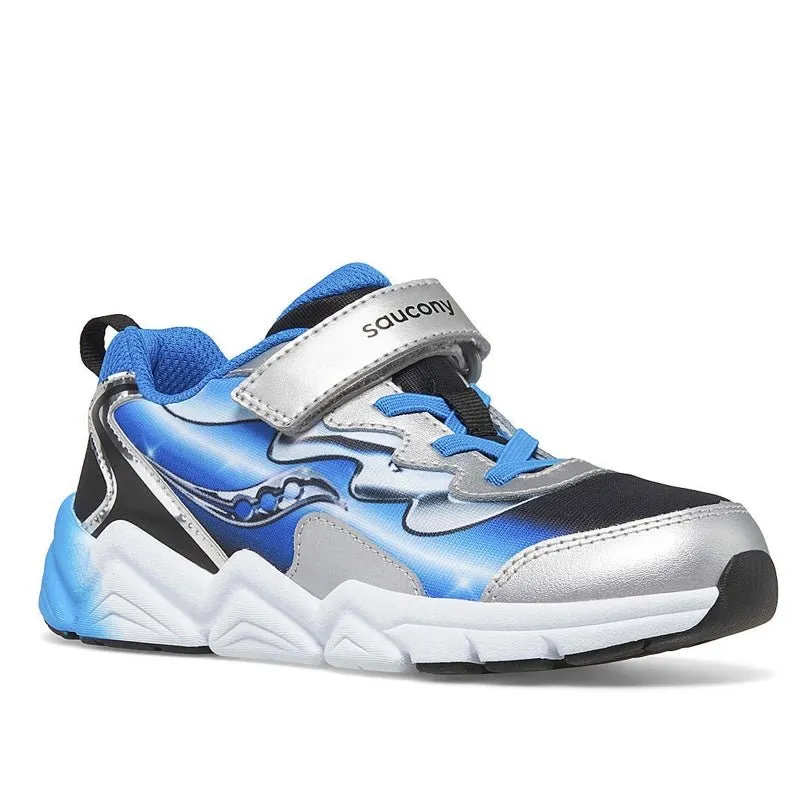 Saucony - Big Kid's Flash A/C 3.0 Sneaker - Black/Blue/Chrome
