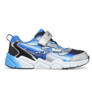 Saucony - Big Kid's Flash A/C 3.0 Sneaker - Black/Blue/Chrome
