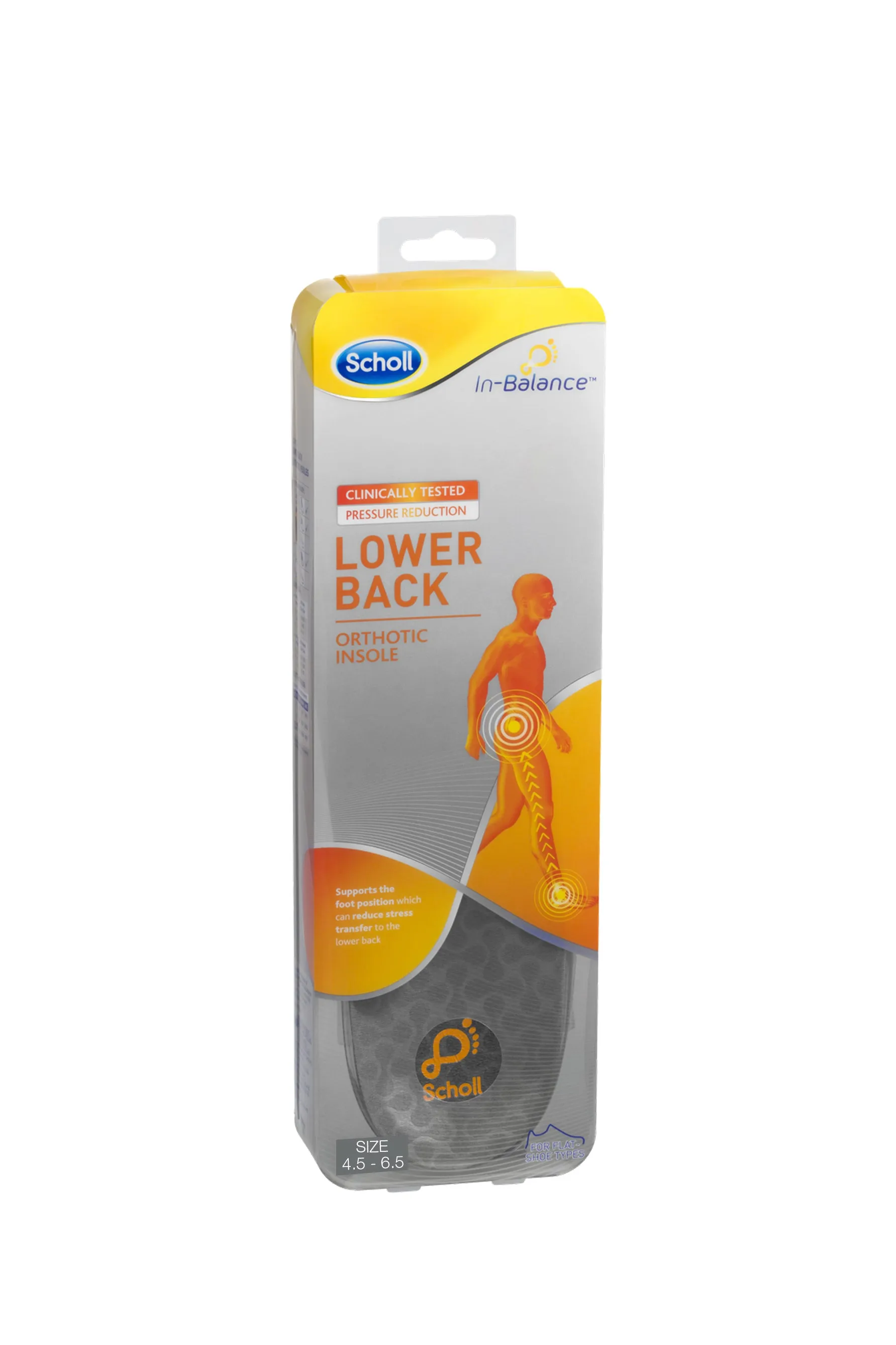 SCHOLL In-balance Lower Back Orthotic Insole Small