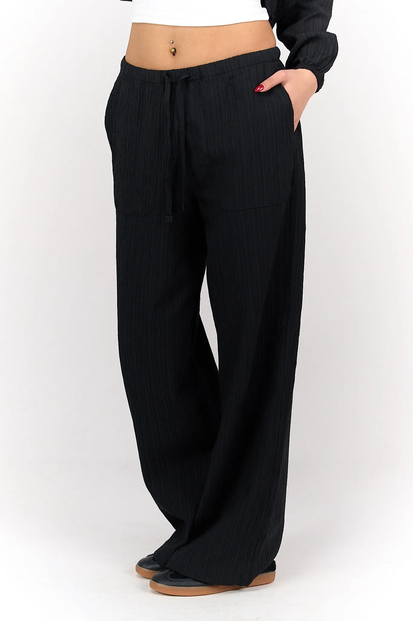 Self Pattern Tencel Pants