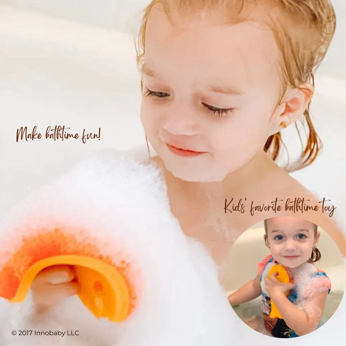 Silicone Fish Bath Scrub, Blue