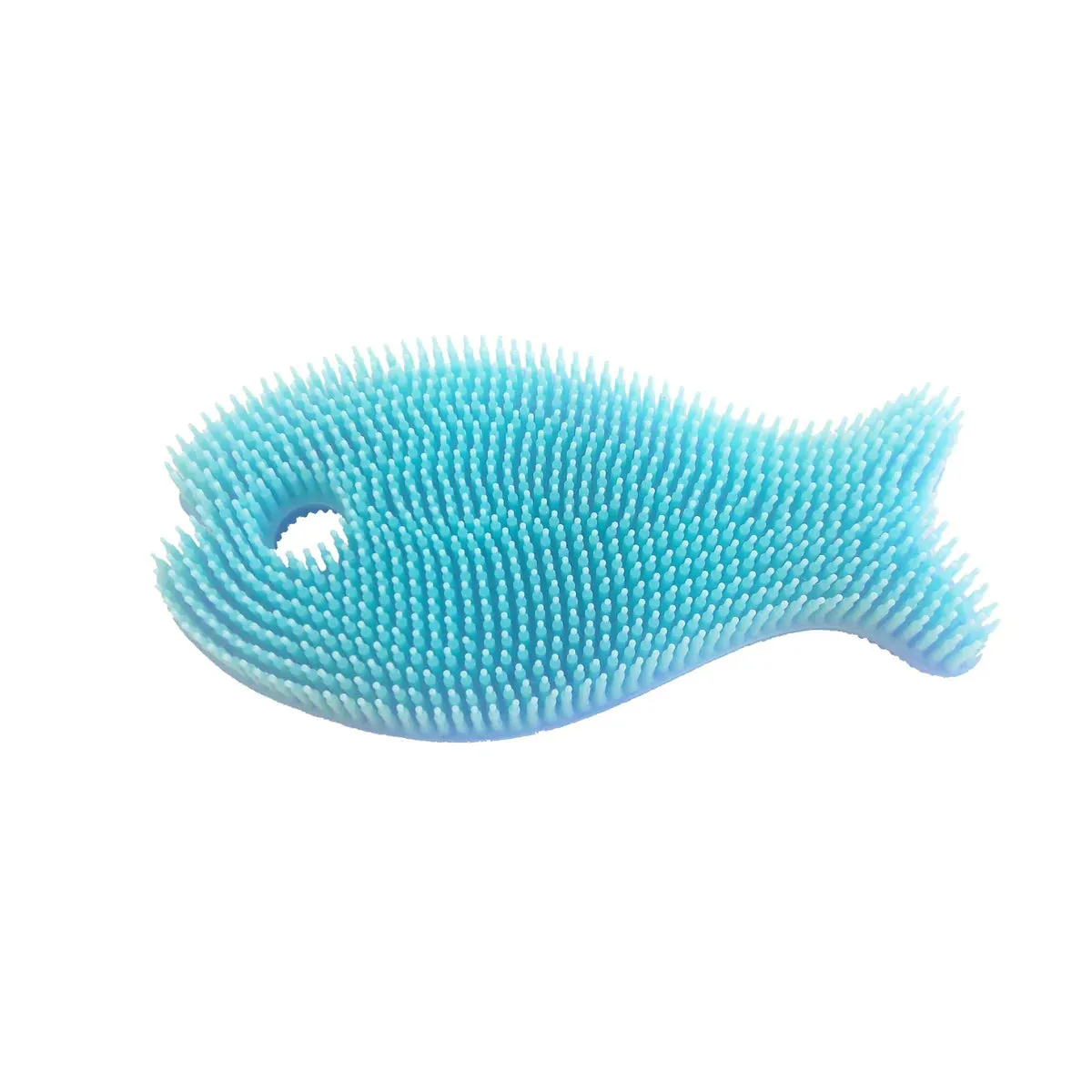 Silicone Fish Bath Scrub, Blue