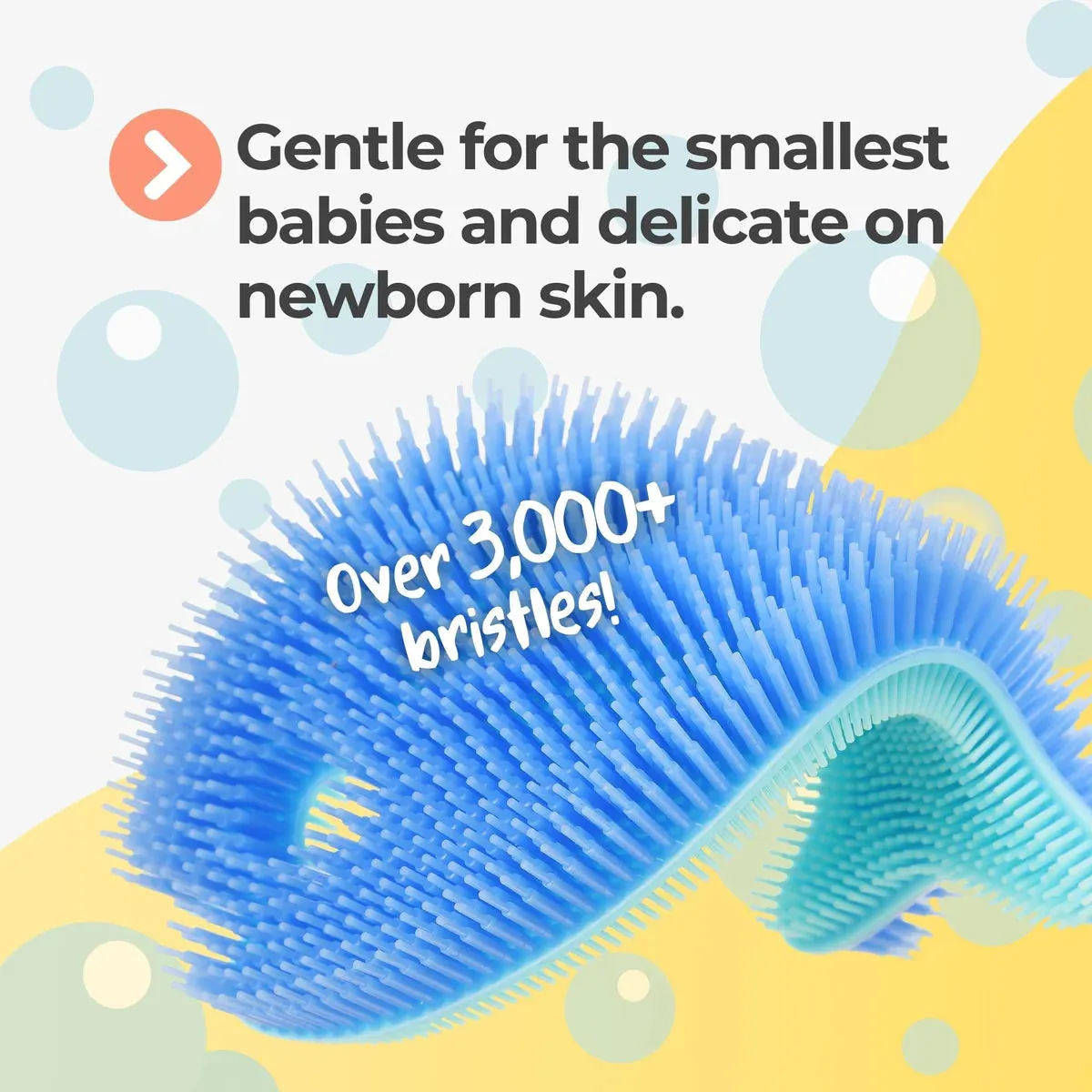 Silicone Fish Bath Scrub, Blue