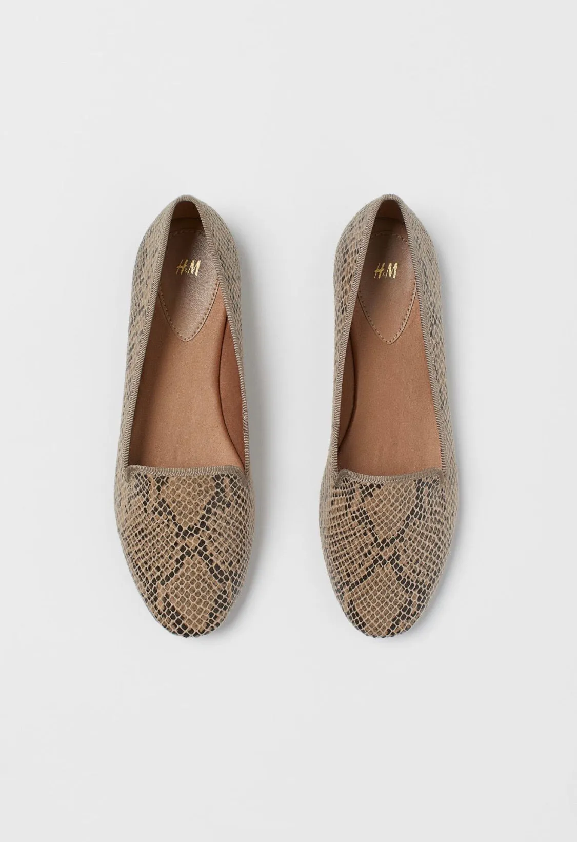Snake Skin Patterned Loafers