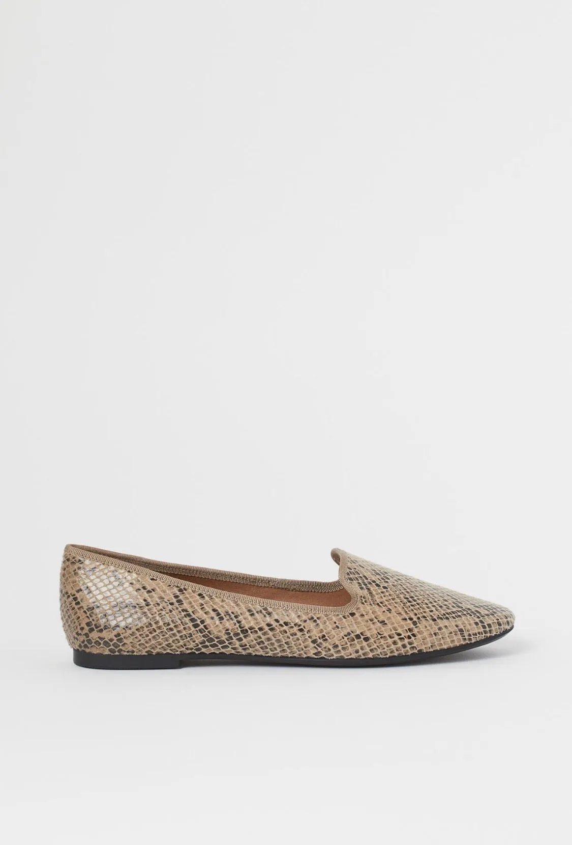 Snake Skin Patterned Loafers