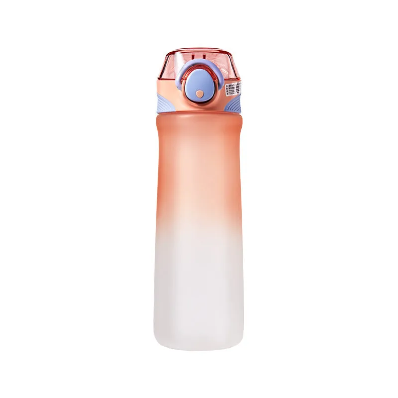 Sports outdoor elastic cover plastic cup with straw