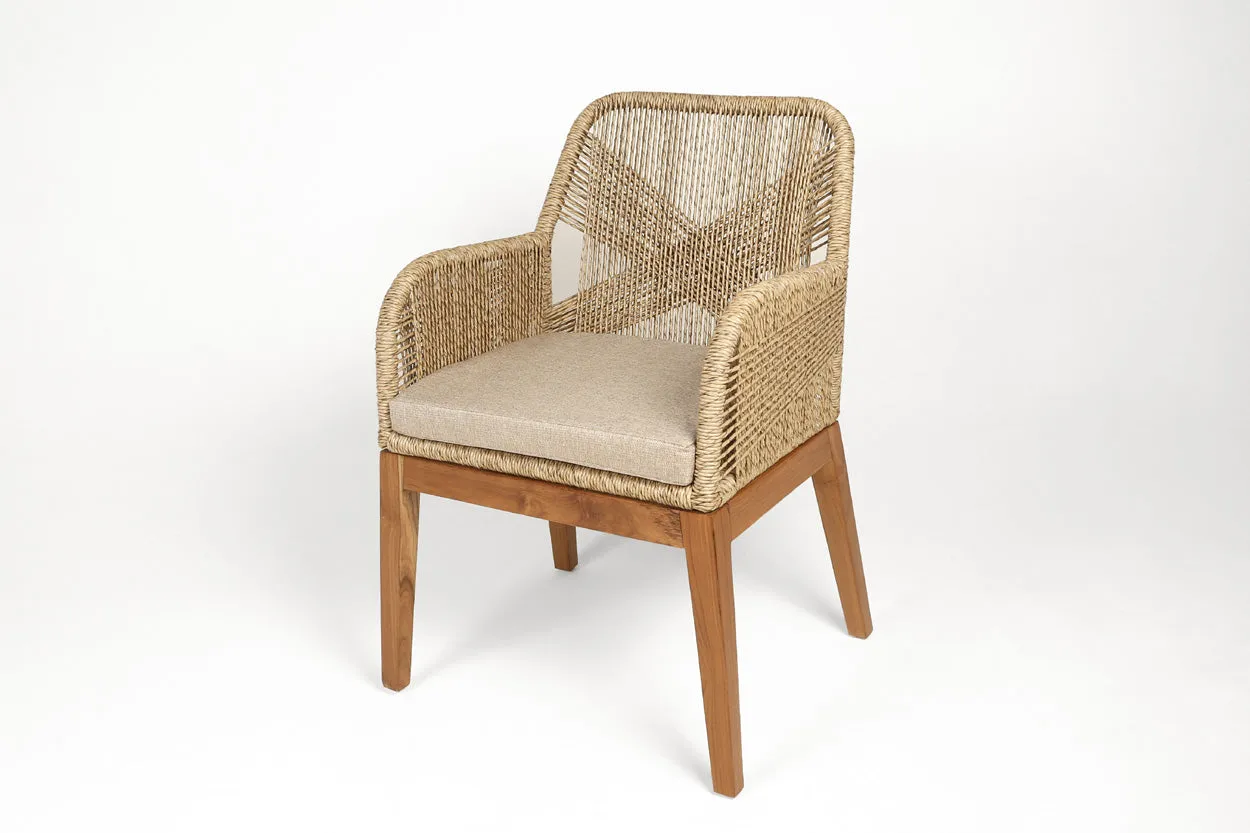 Synthetic Raffia Head Dining Chair
