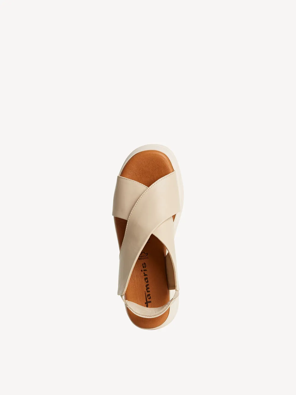 Tamaris - 28303 Cream Wedge Sandal