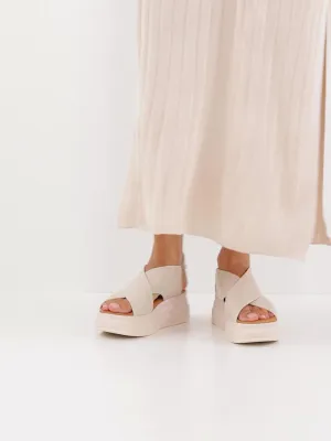Tamaris - 28303 Cream Wedge Sandal