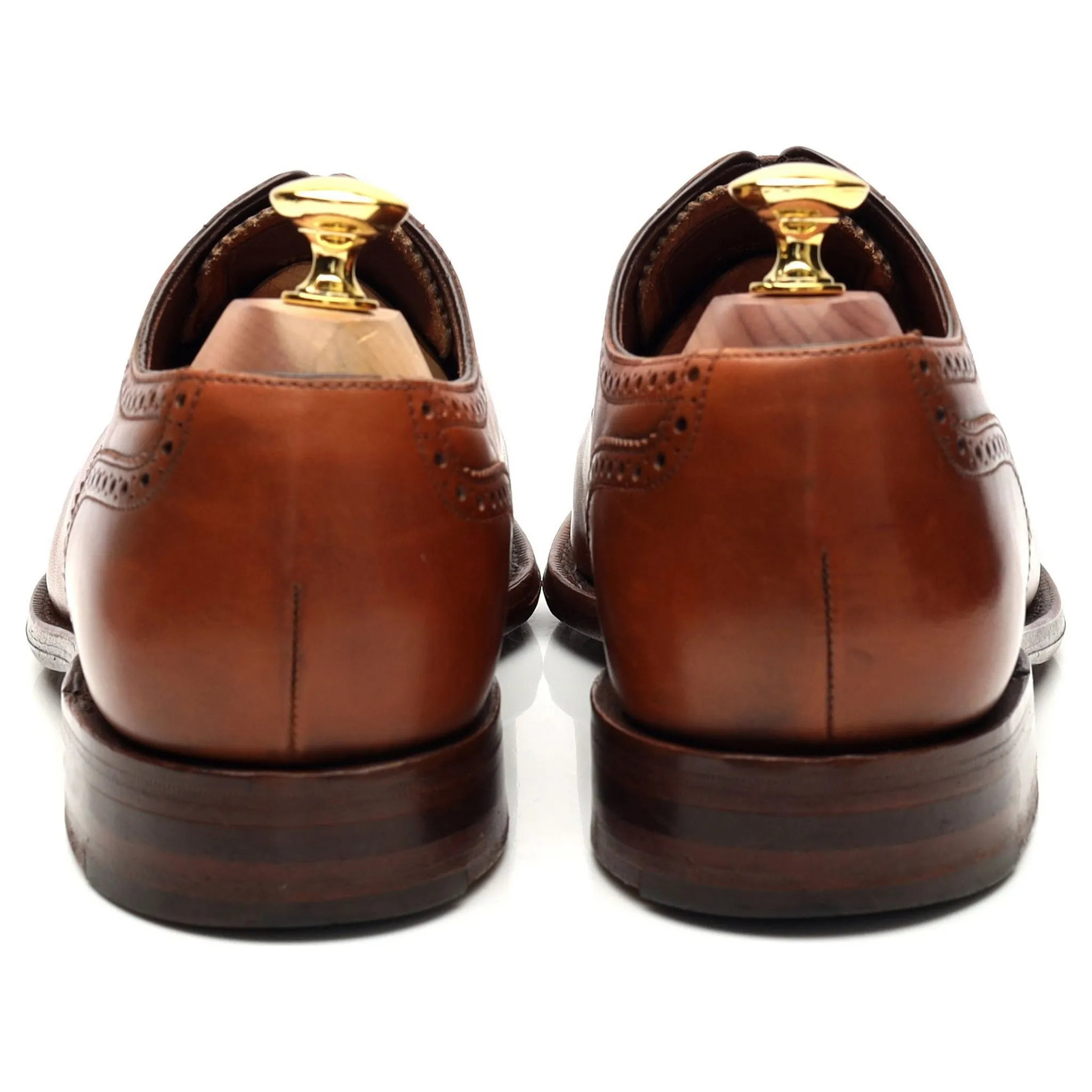 Tan Brown Leather Oxford Brogues UK 7 F