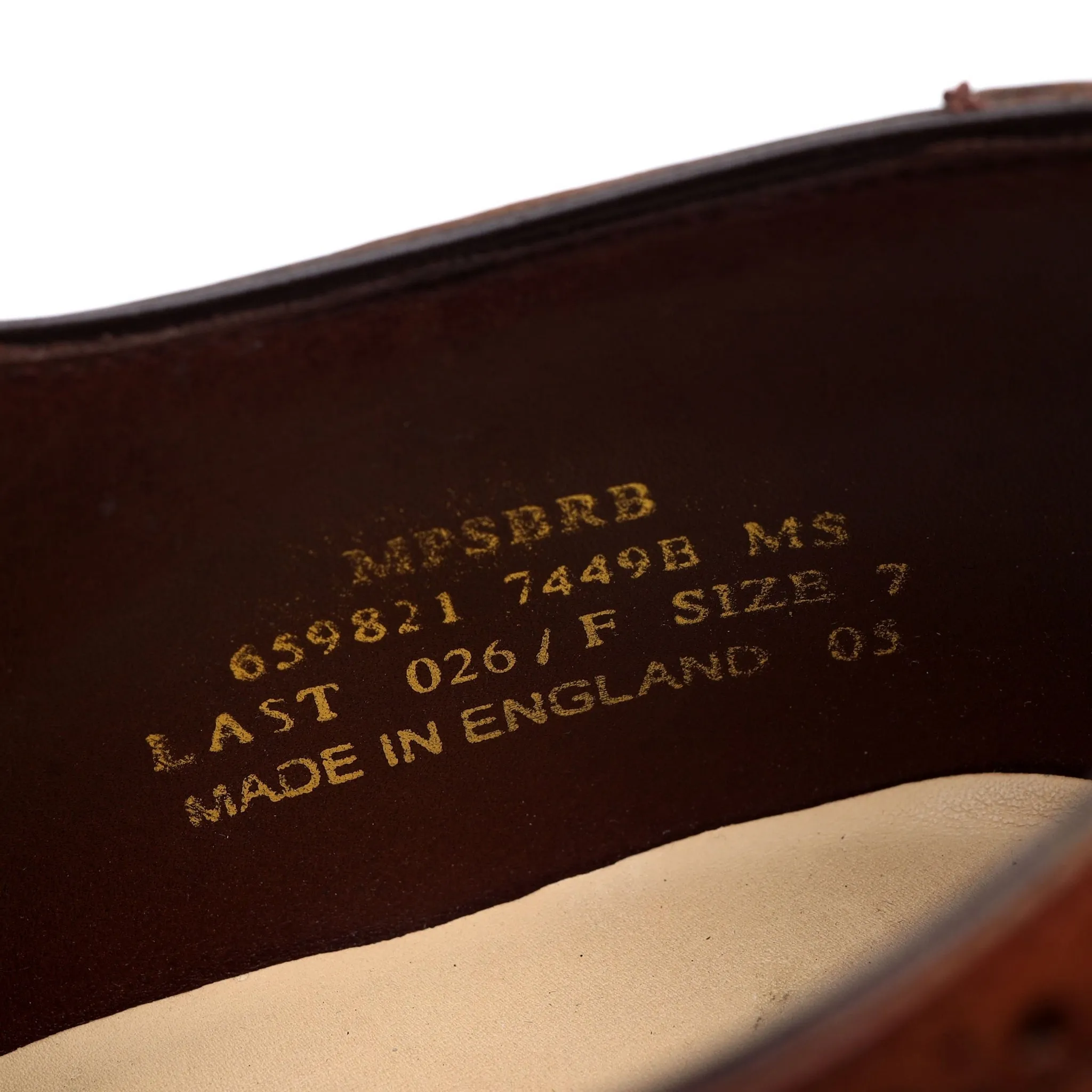Tan Brown Leather Oxford Brogues UK 7 F