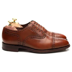Tan Brown Leather Oxford Brogues UK 7 F