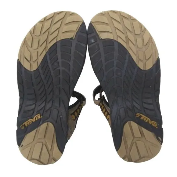 Teva XPD Sandals Mens Size 10 Brown Teal Suede Hiking Shoe Sandals SN 6674