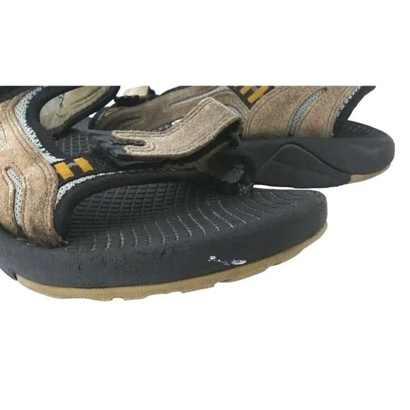 Teva XPD Sandals Mens Size 10 Brown Teal Suede Hiking Shoe Sandals SN 6674