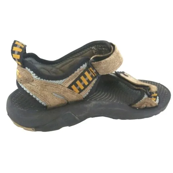 Teva XPD Sandals Mens Size 10 Brown Teal Suede Hiking Shoe Sandals SN 6674