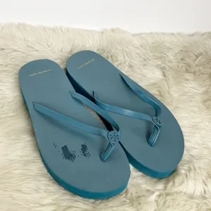 Tory Burch Brisk Blue Low Platform Flip Flop Size 9