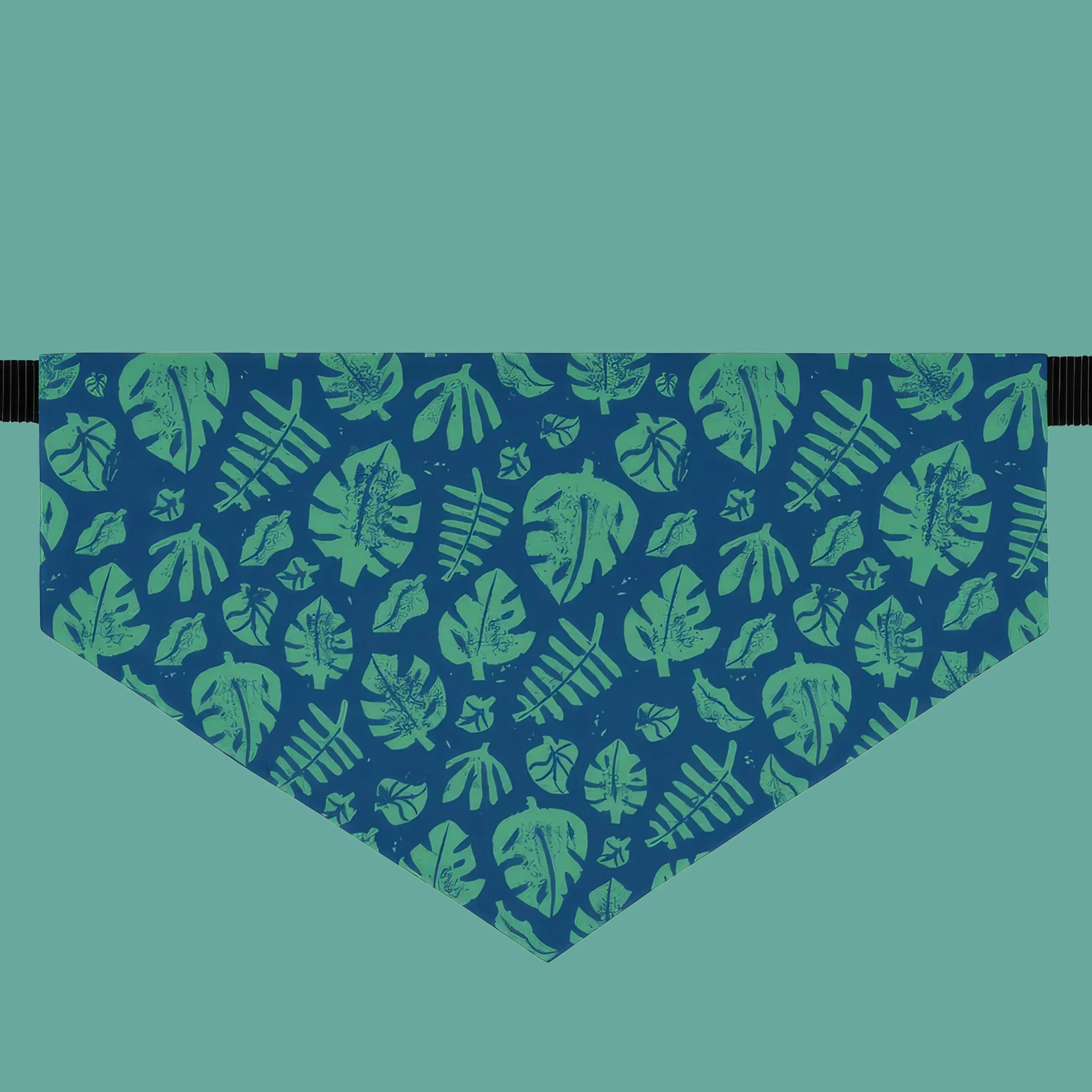 Tropical Block Print Dog Bandana Collar