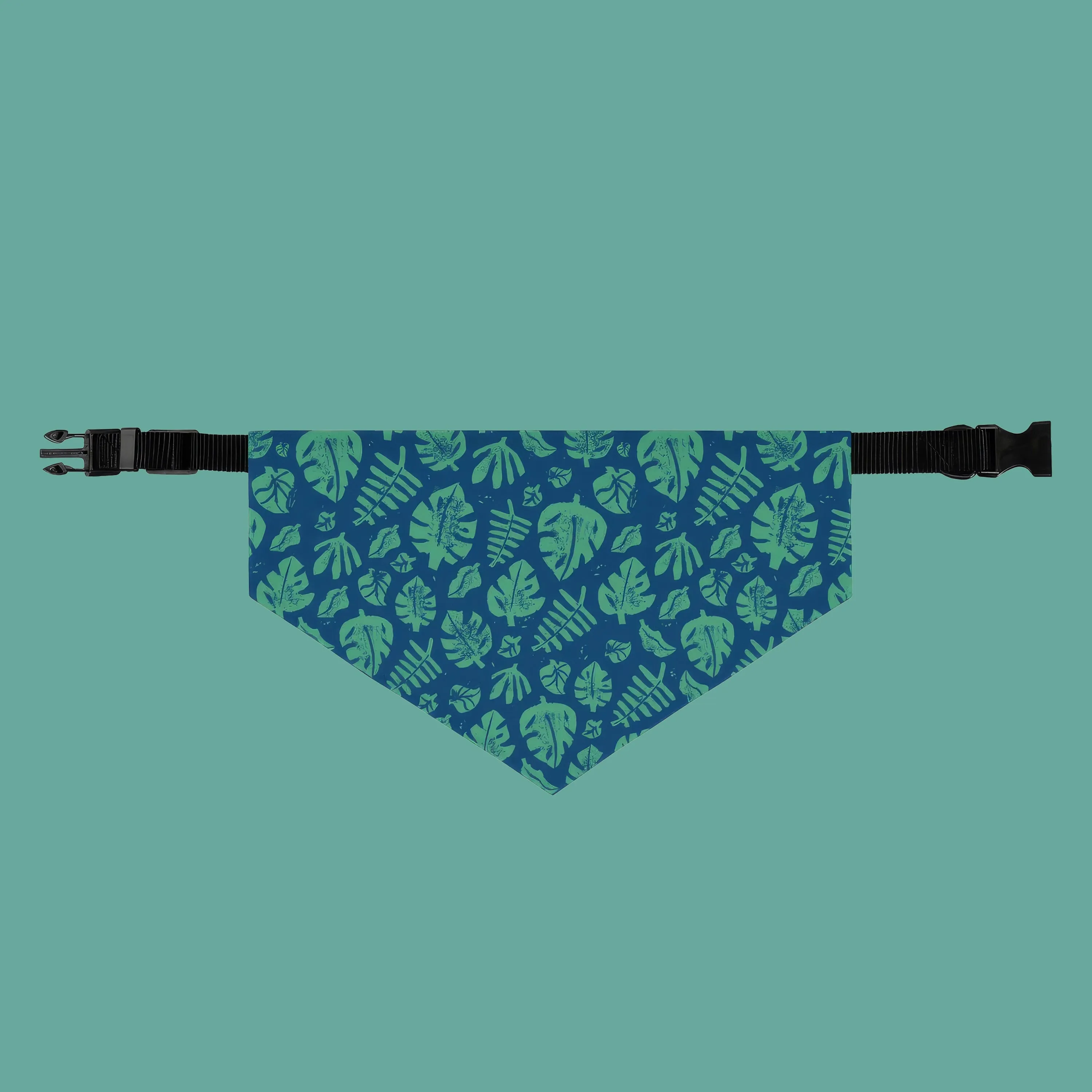 Tropical Block Print Dog Bandana Collar