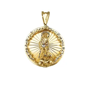 Two-Tone Saint Lazarus Medallion Pendant (14K)