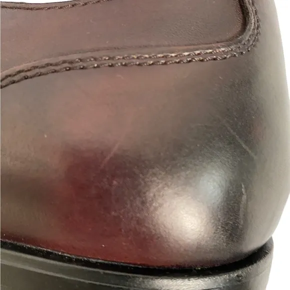 VITTORIO RUSSO 9.5 Irvin Cap Toe Leather Oxford BORDEAUX